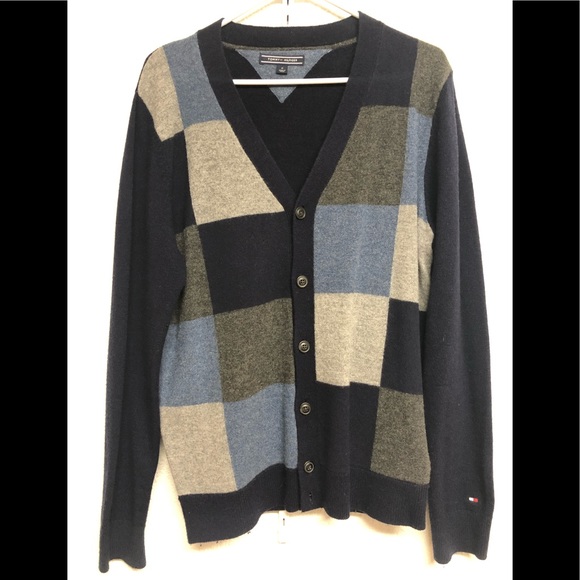 Tommy Hilfiger Lambswool Cardigan Sweater M - Picture 1 of 2